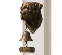 Generisch Différentes sonnettes de porte pour chien pour la bienvenue, rustique, sonnette de porte vintage montée au mur avec motif animal, décoration murale avec cloche en tête de chien - Pour