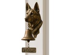 Generisch Différentes sonnettes de porte pour chien pour la bienvenue, sonnette de porte amusante avec motif animal au design rustique pour montage mural avec carillon, décoration murale avec cloche