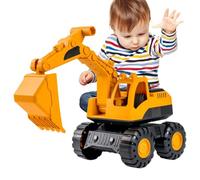 Generisch Digger Toy - Modèle de construction - Pelleteuse - Tracteur à friction avec bulldozer - Véhicules de construction Mini-Crew 3 pack-Dump - Chargeuses sur pneus et pelleteuses - Jaune - Jouet