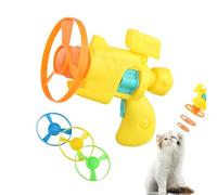 Generisch Disque volant lumineux pour chats, jouets stimulants, jouets pour jeunes chats, émetteurs de disques volants, jeu pour mouvement, rapporter, entraînement intérieur et extérieur