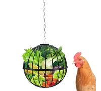 Generisch Distributeur automatique de nourriture pour poulets - En métal - Réglable en hauteur - Pour poulailler, cage, extérieur, canard, caille, chèvre, cerf, élevage de bétail