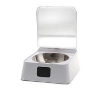 Generisch Distributeur de nourriture automatique intelligent pour chat avec capteur infrarouge Gamelle amovible pour animaux de compagnie de tous types (blanc, 21 x 17 x 9,2 cm)