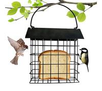 Generisch Distributeur de nourriture pour oiseaux en métal résistant aux intempéries - Empêche les parasites - Idéal pour l'extérieur, le jardin et l'observation des oiseaux