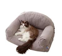 Generisch Dog House, Lit for Animaux De Compagnie Confortable Et Profond avec Housse Amovible Lavable - Grand Matelas for Chat Chien for Une Chaleur Hivernale,for Indoor(Gray)