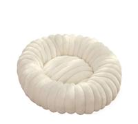 Generisch Dog House, Lits for Chiens Fluffy Pets, Grand lit Rond for Chien, Niche for Chat Super Chaude et Douce, nid Douillet for l'hiver,for Indoor(White,M(50cm))