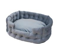 Generisch Dog House, Panier for Chien/Chat Chaud et Douillet en Hiver, Coussin épais et Doux en Coton PP, imperméable et Universel,for Indoor(Silver Gray,L -75 x65 x25 cm)