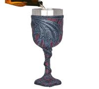 Generisch Double Dragon Heart Love Goblet - Tasse à vin médiévale de dragon, verre fantaisie, goblet d'Halloween | Cadeau pour la fête des pères, un anniversaire, les amateurs de dragons, les fêtes à