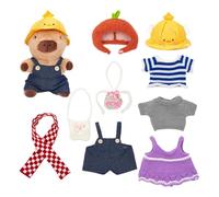 Generisch Doudou avec vêtements - 25 cm - en Peluche à Enfiler - Dessin animé - pour, Adolescents et Adultes - Collectionneur - pour, Adolescents, Adultes, collectionneurs de