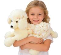 Generisch Doudou chien - Adorable caniche réaliste - Peluche douce et moelleuse à câliner, jouer à câliner - Décoration cadeau pour enfants (45 cm)