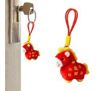 Generisch Doudou - Mignon Pendentif bénédiction - Mini Porte-clés en Peluche avec Motif Chinois et Cordon - Jouet en Peluche, Porte-clés, Cadeaux pour