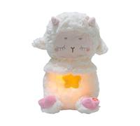 Generisch Doudou respirant pour adulte - 25 cm - Agneau douillet - Aide au sommeil - Capteur de lumière - Jouet musical pour soulager le stress à la maison, la nuit, les voyages