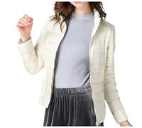 Generisch Doudoune coréenne blanche courte et fine pour femme, Blanc., M