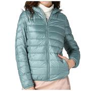 Generisch Doudoune coréenne blanche, courte, fine et épaisse pour femme, vert, 6XL