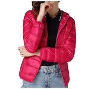 Generisch Doudoune coréenne pour femme au design court moderne comme veste d'hiver légère et chaude pour une couleur blanche élégante, rouge, 5XL