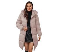 Generisch Doudoune femme noire avec capuche veste d'hiver femme grandes tailles manteau d'hiver épais chaud manteau d'hiver avec fermeture éclair manches longues veste matelassée unie veste à capuche