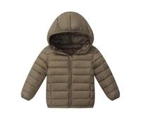 Generisch Doudoune légère pour fille comme manteau d'hiver chaud avec isolation douce pour un confort optimal, Vert armée., 11-12 ans
