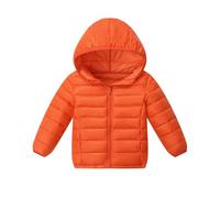 Generisch Doudoune légère pour fille comme manteau d'hiver chaud avec isolation douce pour un confort optimal, rouge, 7-8 ans