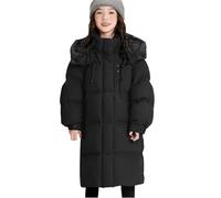 Generisch Doudounes pour filles et hiver manteaux courts en peluche et épaisse veste d'hiver unie manteau d'hiver veste tampon chaud veste à capuche couleur unie vêtement d'extérieur élégant manteau