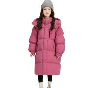 Generisch Doudounes pour filles et hiver manteaux courts en peluche et épaisse veste d'hiver unie manteau d'hiver veste tampon chaud veste à capuche couleur unie vêtement d'extérieur élégant manteau