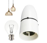 Generisch Douille de lampe - Adaptateur à baïonnette B22 résistant à la chaleur - Adaptateur de douille pour montage mural - Pour lustres, suspensions, plafonds, appliques murales, maison, garage