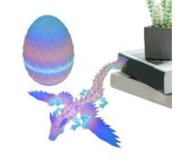 Generisch Dragon mobile imprimé en 3D avec œuf - Figurine d'action en pierre précieuse scintillante - Jouet flexible pour soulager le stress et comme décoration de bureau - Cadeau créatif pour Ju
