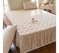 Generisch Drap-Housse en Coton Pur, Tout Coton respectueux de la Peau, Couvre-lit imprimé entièrement rembourré en Coton avec Bord de Jupe,I,120x200cm(47x79inch)