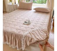 Generisch Drap-Housse en Coton Pur, Tout Coton respectueux de la Peau, Couvre-lit imprimé entièrement rembourré en Coton avec Bord de Jupe,G,120x200cm(47x79inch)