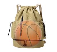 Generisch Drawstring Backpack - Sac à dos de sport léger pour les activités de plein air - Sac de sport étanche pour fitness, basketball, football, pique-nique et randonnée, kaki, voir description