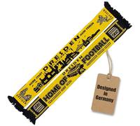 Generisch Dresden Écharpe en tricot Motif horizon, Noir/jaune, taille unique