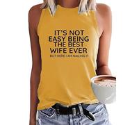 Generisch Drôle Il n'est pas facile d'être la meilleure épouse de tous les temps, mais je suis ici et je le fais parfaitement débardeur pour femme, jaune, S
