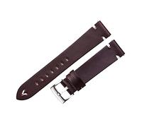 Generisch DSHDFJ Bracelets en Cuir de Vachette Enrouleur Bracelet 18 mm 20 mm 22 mm Rouge Marron Fait Main Huile Cire Bracelet en Cuir Véritable Libération Rapide pour Engrenage S3, 22mm
