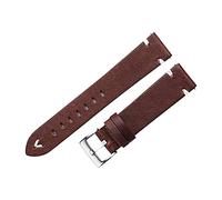 Generisch DSHDFJ Bracelets en Cuir de Vachette Enrouleur Bracelet 18 mm 20 mm 22 mm Rouge Marron Fait Main Huile Cire Bracelet en Cuir Véritable Libération Rapide pour Engrenage S3, 18mm