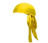 Generisch Durag 2025 Options multicolores | Silk Du Rags pour hommes et femmes | Parfait pour les tresses ondulées bouclées Chapeau de pêcheur noir bleu, jaune, taille unique
