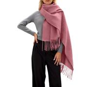 Generisch Écharpe d'hiver douce luxueuse comme écharpe enveloppante épaisse pour une élégance confortable - Cache-cou chaud au design tendance, Rose clair, taille unique