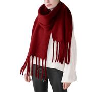 Generisch Écharpe d'hiver épaisse pour femme - Couleur unie - Grande écharpe torsadée, RD2, taille unique