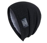 Generisch Écharpe Jaune Femme Bonnet Tricoté Hiver Extérieur Couleur Unie Rayé Chaud Protection Oreilles Écharpe Bonnet Gants Ensemble Femme, Noir , taille unique