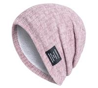 Generisch Écharpe Jaune Femme Bonnet Tricoté Hiver Extérieur Couleur Unie Rayé Chaud Protection Oreilles Écharpe Bonnet Gants Ensemble Femme, Rose, taille unique