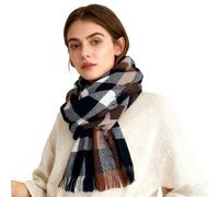 Generisch Écharpe rouge rétro en différentes couleurs - Une écharpe de style collège pour les jours froids et les nuits chaudes, écharpes et foulards pour femme chauds pour l'hiver, Noir , taille