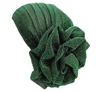 Generisch Écharpe tube homme olive pour femme Hijab ethnique uni réglable casquette tube turban enveloppante à lacets bandeau éponge tennis, vert, S