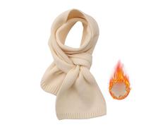 Generisch Écharpe voiture chaude couleur unie pour femmes automne et hiver patch de couleur unie polyvalent et à la mode écharpe tricotée ours polaires article de fan écharpe, beige, A