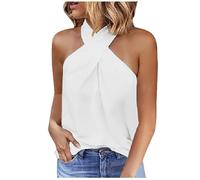 Generisch Éclairage de fenêtre printemps dos nu débardeur pour femme Je respire un je raste, Blanc., XXL