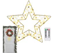 Generisch Éclairage de Noël pour fenêtre - 8 modes pour décorations festives - Étoiles à suspendre avec minuterie - Pour la maison, le salon, la porte d'entrée, les fêtes de vacances, les fêtes