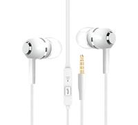 Generisch Écouteurs intra-auriculaires filaires avec câble et microphone - Écouteurs à réduction du bruit avec prise jack de 3,5 mm pour voyage, avion, studio, sport, école, production de musique