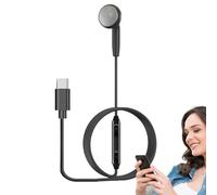 Generisch Écouteurs mono-directionnels - Câble en PVC de 120 cm - Casque mono compatible avec type C 3,5 mm - Communication audio claire - Casque de smartphone - Écouteurs filaires pour travailler