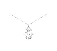 Generisch Einzelstück Collier main de Fatima en argent sterling 925 plaqué or 14 carats 45 cm I Pendentif main Evil Eye pour femme Chaîne en argent I Bijou véritable cadeau pour maman, petite amie