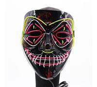 Generisch El Masque Lumineux Monstre Noir V Halloween Drôle Horreur Flash Accessoires