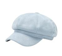 Generisch Élégant béret à huit champs au design uni pour une mode quotidienne élégante et des formes de visage délicates, bleu ciel, taille unique
