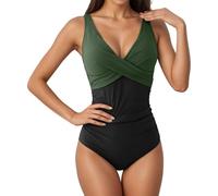 Generisch Élégant maillot de bain une pièce pour femme dans un design enveloppant élastique, coupe près du corps, tissu doux, parfait pour les journées ensoleillées sur la plage - Combinable de