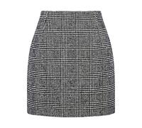 Generisch Élégante jupe midi pour femme avec bordure en salade, crayon taille haute, Noir , XL