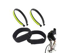 Generisch Éléments de fixation pour pantalon de cyclisme - 4 clips de fixation fixes pour pantalon - Bandes élastiques réfléchissantes anti-routage pour vélos de route